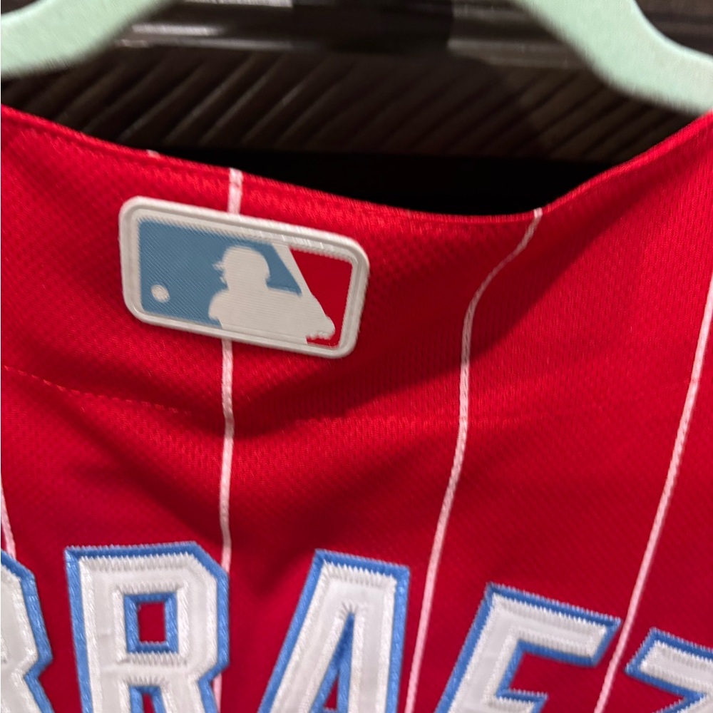 Nike Red Pinstripe Miami Marlins Sugar Kings Jersey - Picture 5 of 7